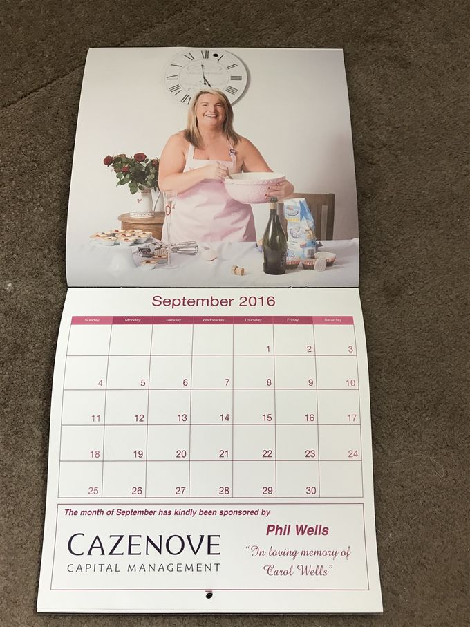 September is the beautiful Donna and sponsored by Cazenove And Phil Wells