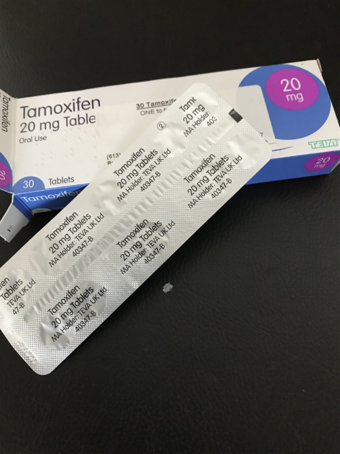 Tamoxifen tablets to keep the oestrogen out of my body